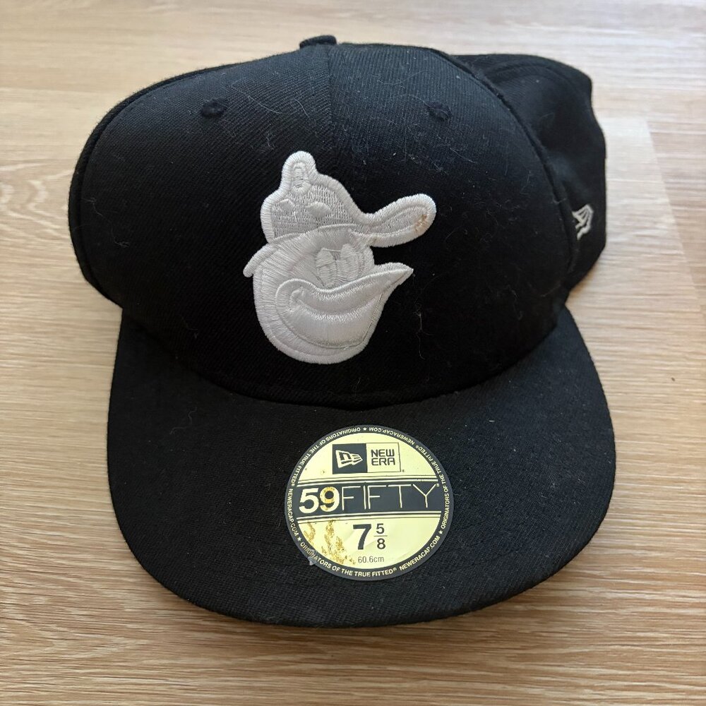 Baltimore Orioles New Era MLB Hat White Logo Size 7 5/8